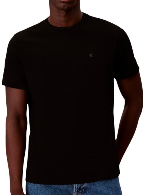 T-Shirt Clássica Calvin Klein Jeans para Homem Preta - Kiabi
