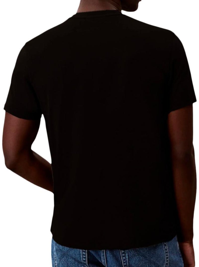 T-Shirt Clássica Calvin Klein Jeans para Homem Preta Preto - Kiabi