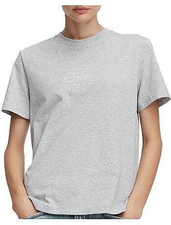 T-shirt clássica calvin klein jeans para mulher, preta, tamanho 12