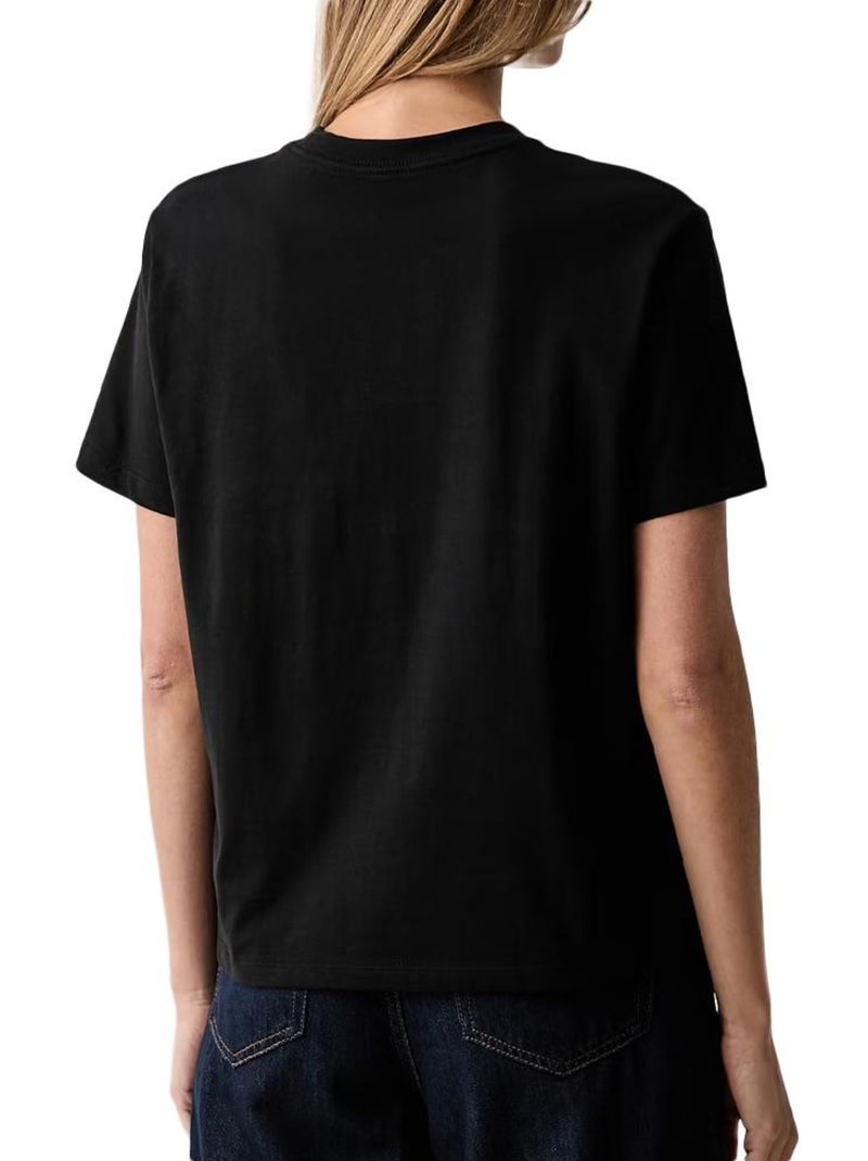 T-shirt clássica feminina calvin klein jeans preta Preto - Kiabi