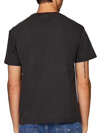 T-shirt Clássica Tommy Hilfiger para Homem em Preto