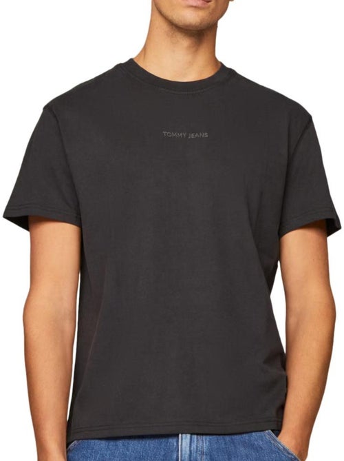 T-shirt Clássica Tommy Hilfiger para Homem em Preto - Kiabi