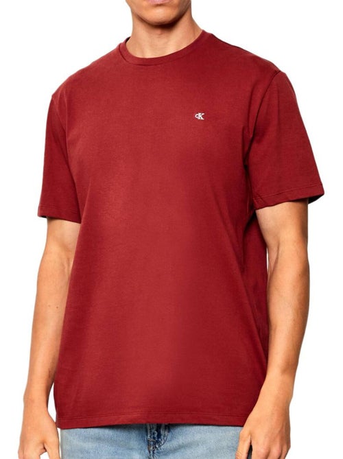 T-Shirt Clássica Vermelha Calvin Klein Jeans para Homem - Kiabi