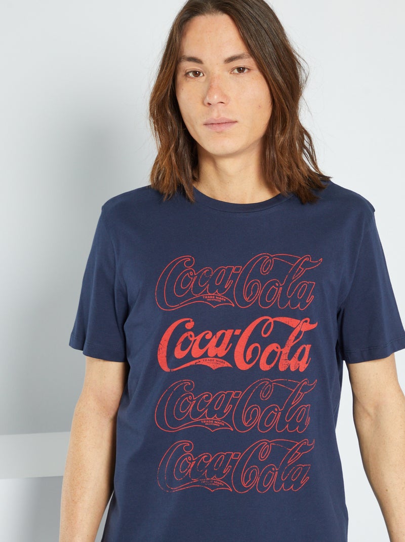 T-shirt 'Coca-Cola' da 'Produkt' Azul Marinho - Kiabi