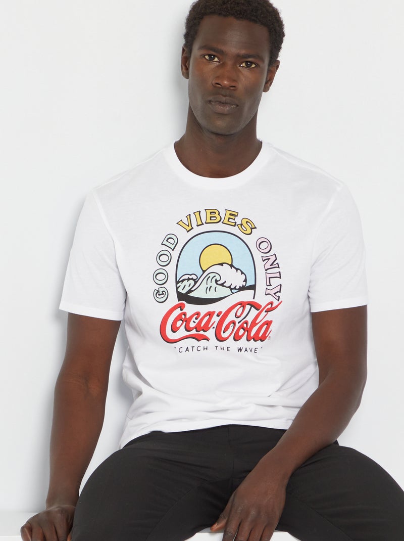 T-shirt 'Coca-Cola' em jersey Branco - Kiabi