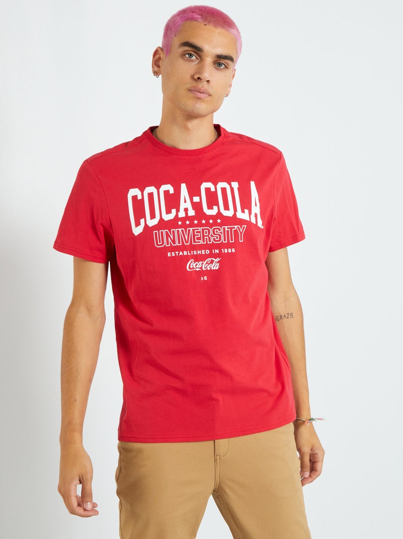 T-shirt 'Coca Cola' em jersey VERMELHO - Kiabi