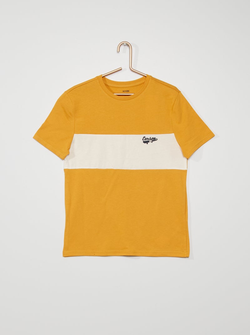T-shirt color-block AMARELO - Kiabi