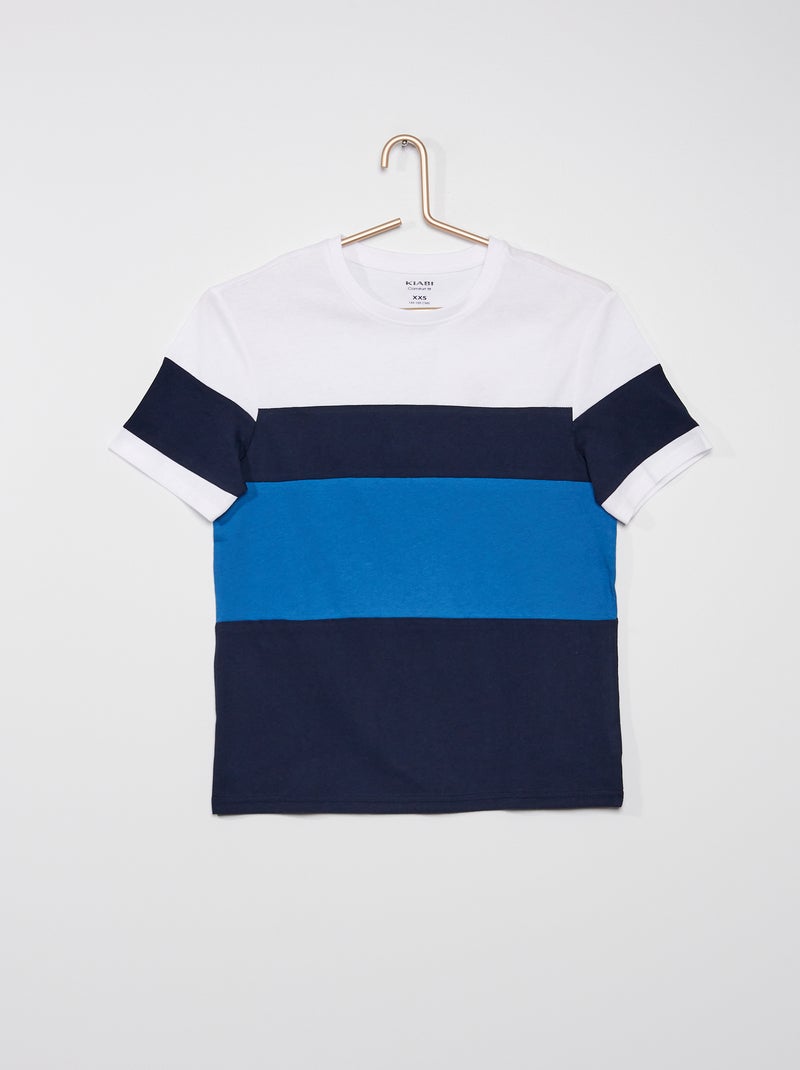 T-shirt color-block AZUL - Kiabi