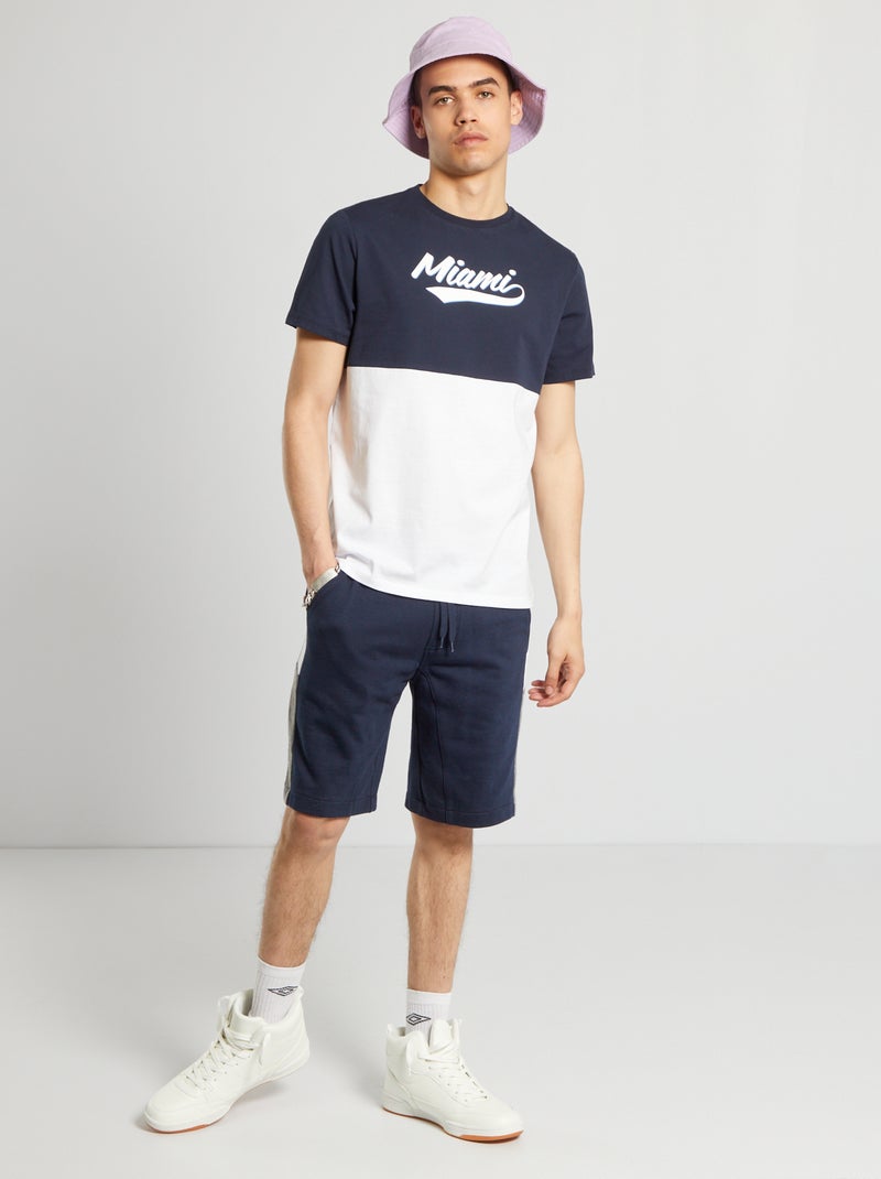 T-shirt 'color-block' AZUL - Kiabi