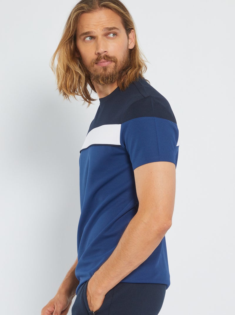 T-shirt color-block AZUL - Kiabi