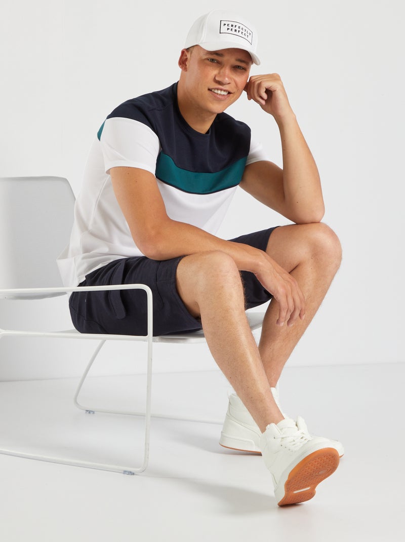 T-shirt color-block Branco - Kiabi