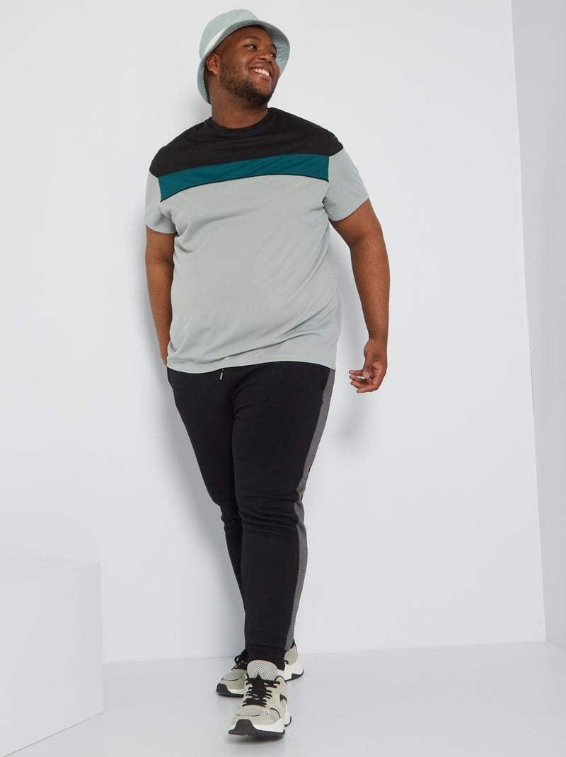 T-shirt color-block CINZA - Kiabi