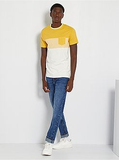 T-shirt color block com bolso frontal - Kiabi