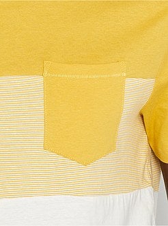 T-shirt color block com bolso frontal - Kiabi