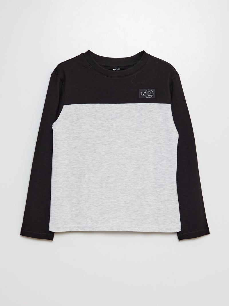 T-shirt color-block PRETO - Kiabi