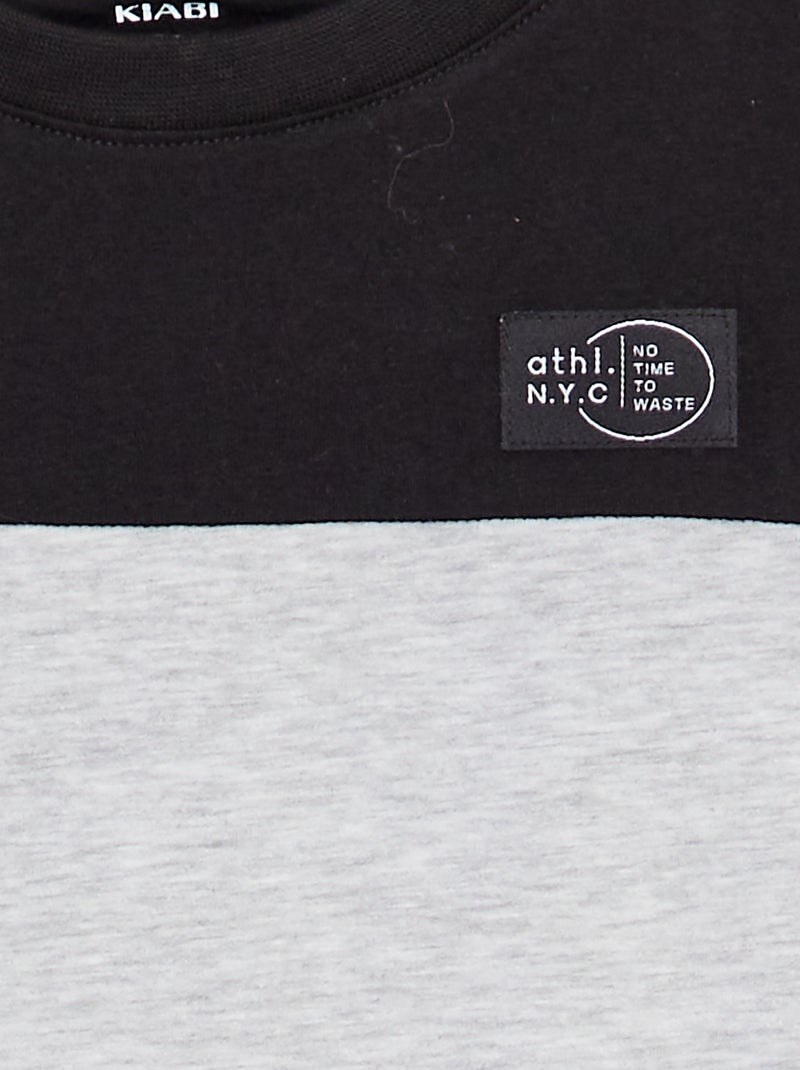 T-shirt color-block PRETO - Kiabi