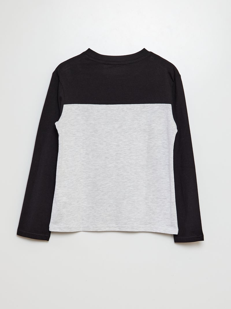 T-shirt color-block PRETO - Kiabi