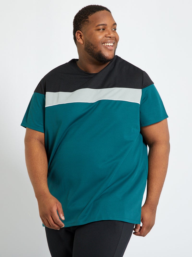 T-shirt color-block Verde Profundo - Kiabi