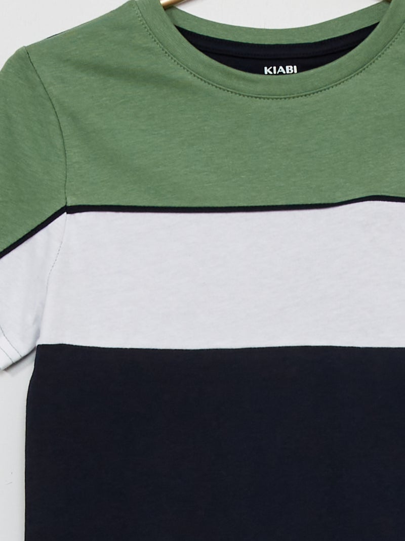 T-shirt color-block VERDE - Kiabi