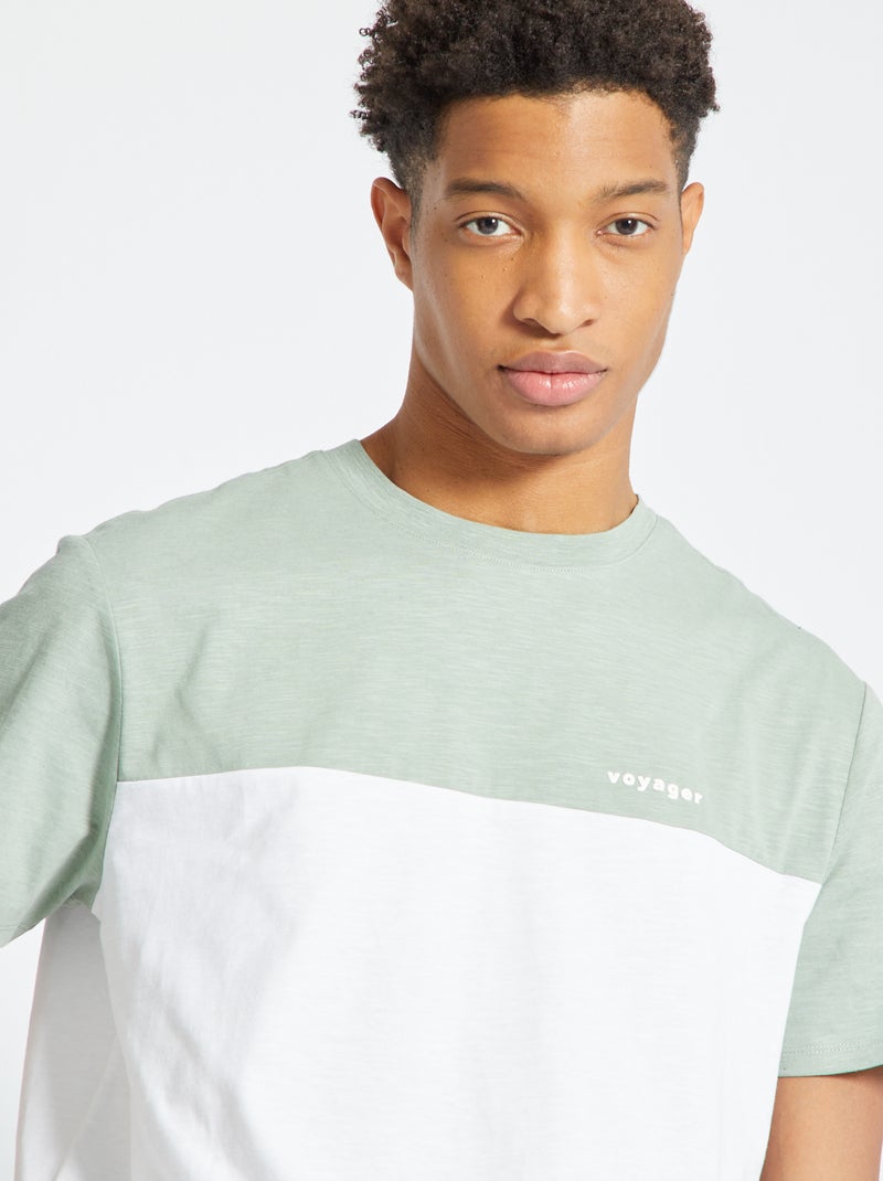 T-shirt color-block VERDE - Kiabi