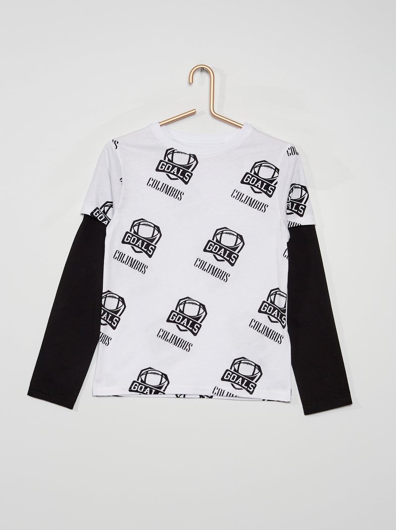 T-shirt 'Columbus' em jersey BRANCO - Kiabi