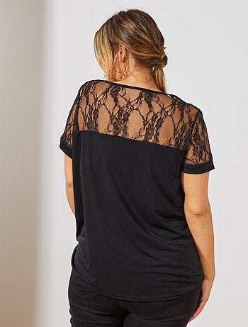 T-shirt com abertura na gola - Kiabi