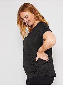 T-shirt com acabamento brilhante - Kiabi