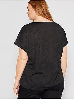 T-shirt com acabamento brilhante - Kiabi