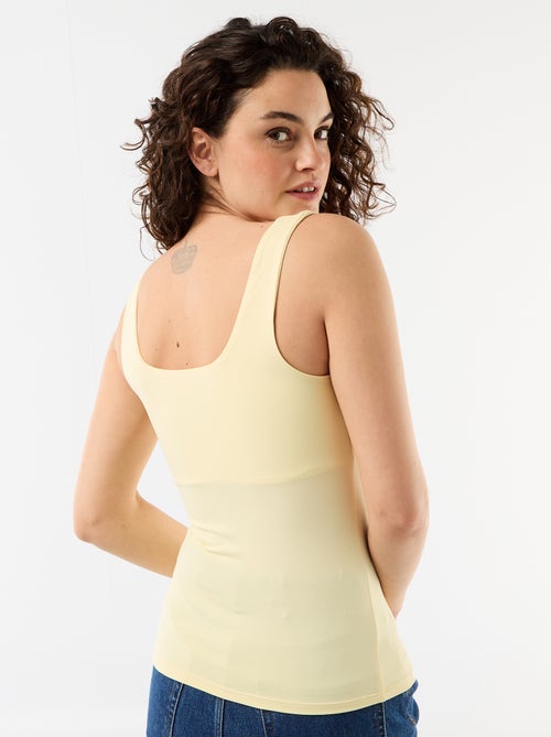 T-shirt com alças largas e gola quadrada - Kiabi