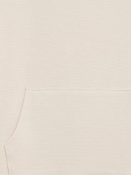 T-shirt com bolso canguru em malha Ottoman - Kiabi