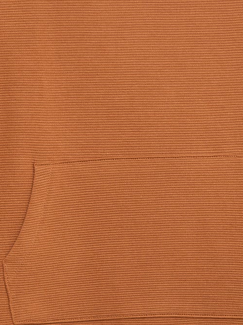 T-shirt com bolso canguru em malha Ottoman - Kiabi