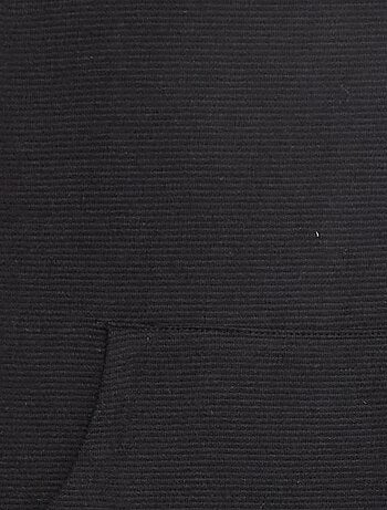 T-shirt com bolso canguru em malha Ottoman