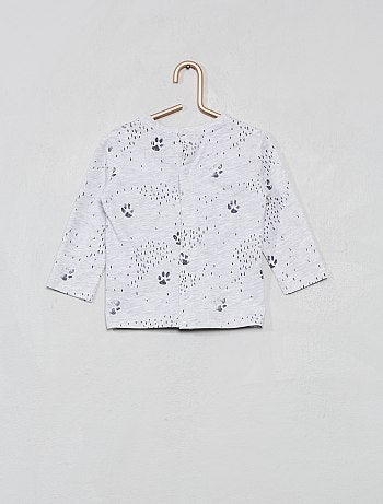 T-shirt com bolso com estampado 'raposa' - Kiabi