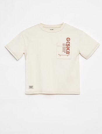 T-shirt com bolso estampado - cradle to cradle