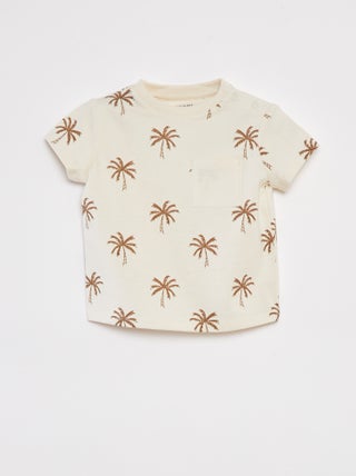 T-shirt com bolso frontal