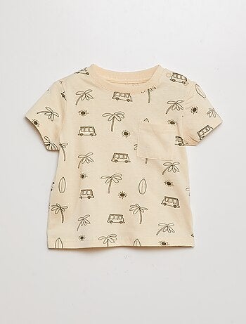 T-shirt com bolso frontal