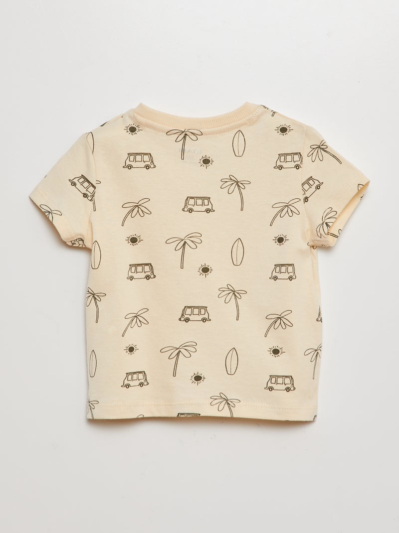 T-shirt com bolso frontal BRANCO - Kiabi