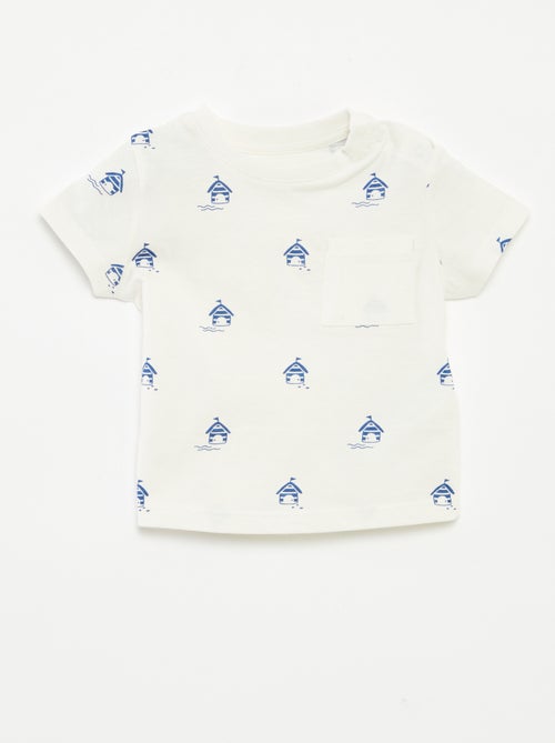 T-shirt com bolso frontal - Kiabi