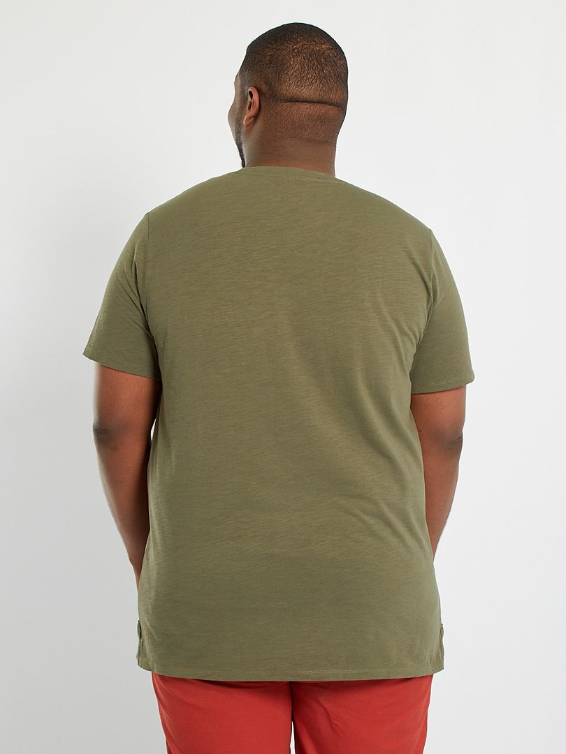 T-shirt com bolso frontal CAQUI - Kiabi