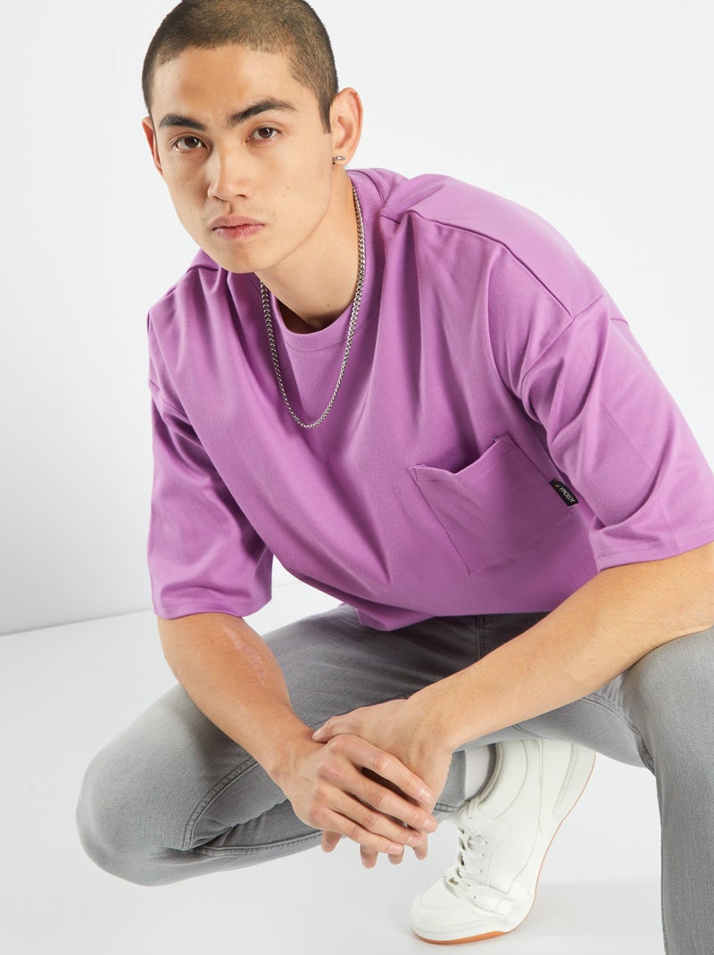 T-shirt com bolso frontal ROSA - Kiabi