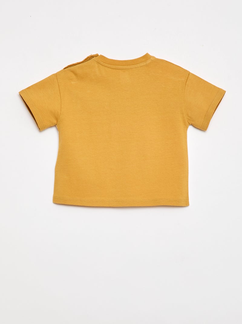 T-shirt com bolso no peito 'Disney' Amarelo - Kiabi