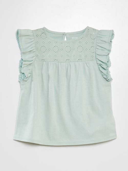 T-shirt com bordado - Kiabi