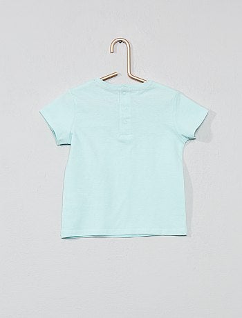 T-shirt com bordado 'felicidade' - Kiabi