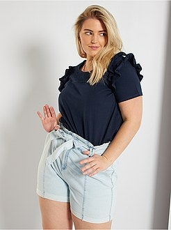 T-shirt com bordado inglês - Kiabi