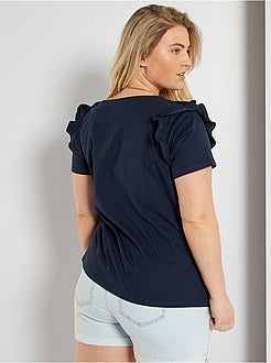 T-shirt com bordado inglês - Kiabi