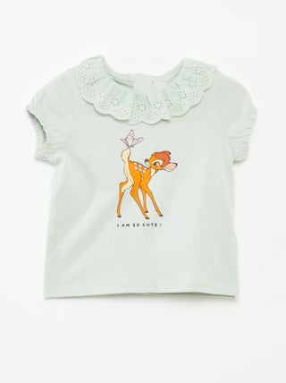 T-shirt com bordado inglês 'Bambi'