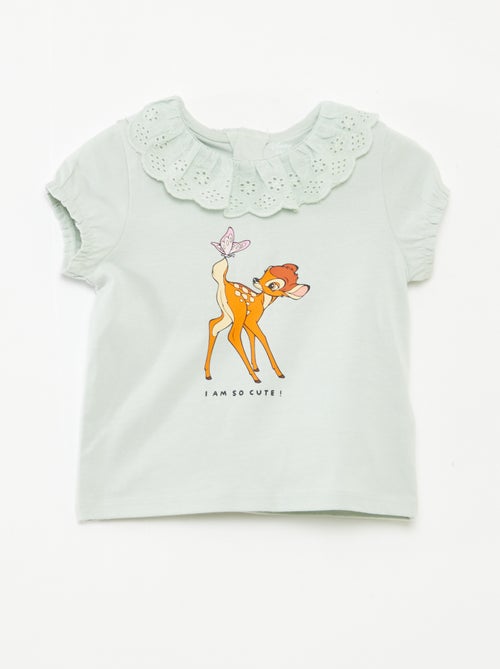T-shirt com bordado inglês 'Bambi' - Kiabi
