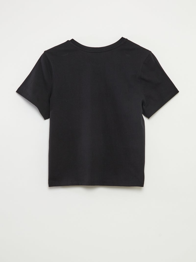 T-shirt com bordado inglês 'JDY' Preto - Kiabi