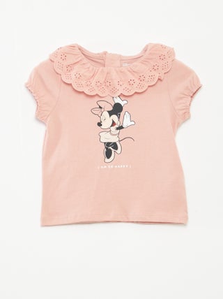 T-shirt com bordado inglês 'Minnie'