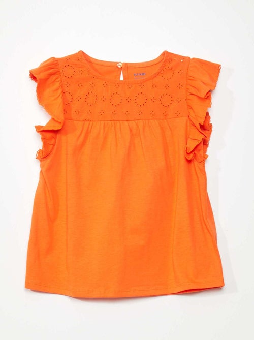 T-shirt com bordado - Kiabi